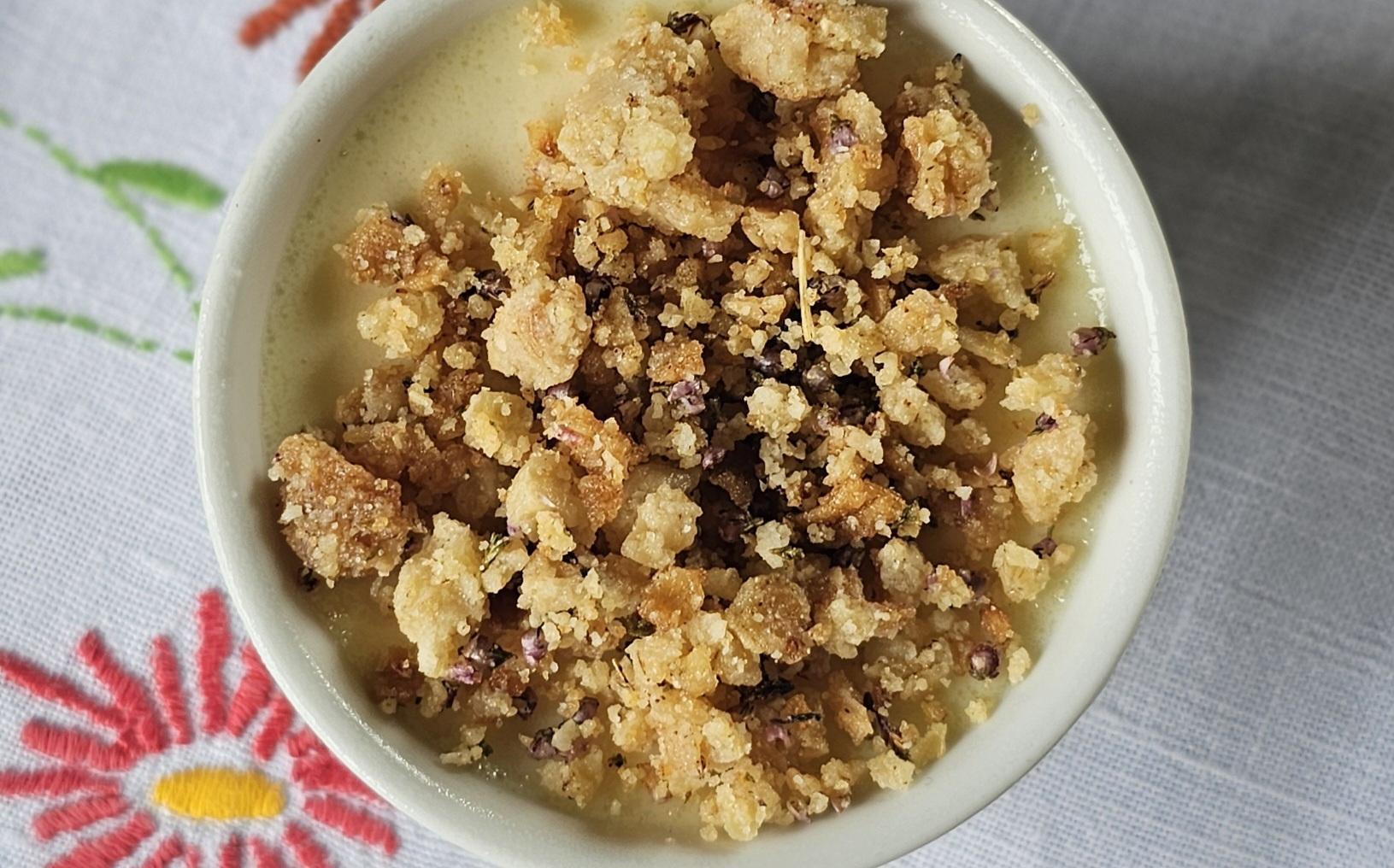 Baked Yoghurt on Tablecloth